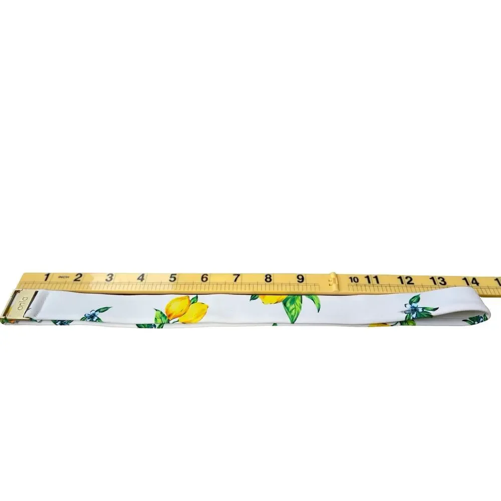 Onia x WeWoreWhat Danielle Lemon Print Belted One Piece Swimsuit – Size Medium - Picture 16 of 16